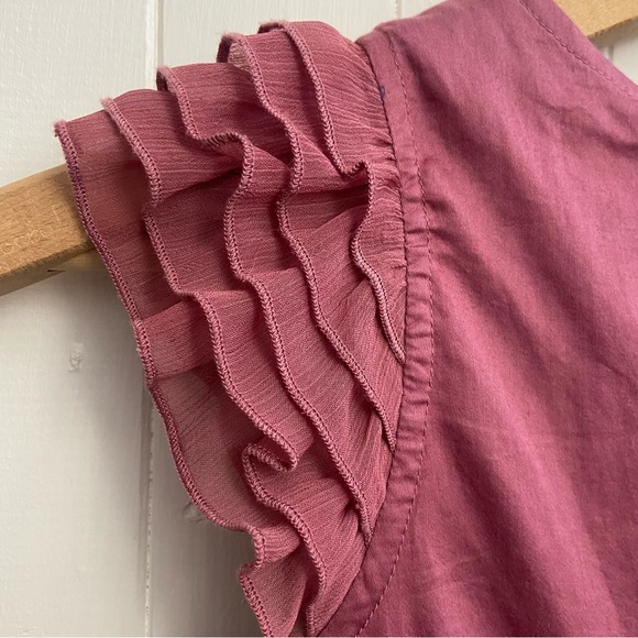 Mexx dusty rose ruffle dress Sz 7 - Picture 12 of 16